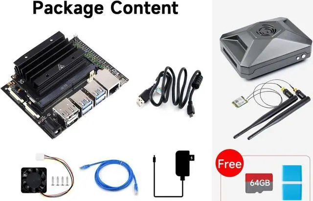 Alt view image 2 of 5 - Waveshare Jetson Nano Development/Expansion Kit Alternative Solution of B01 Kit Comes with Jetson Nano Case TF Card and More Extra Accessorries (10 Items)