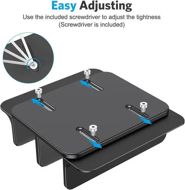 Alt view image 5 of 5 - OMOTON [Updated Dock Version Vertical Laptop Stand, Double Desktop Stand Holder with Adjustable Dock (Up to 17.3 inch), Fits All MacBook/Surface/Samsung/HP/Dell/Chrome Book (Black)