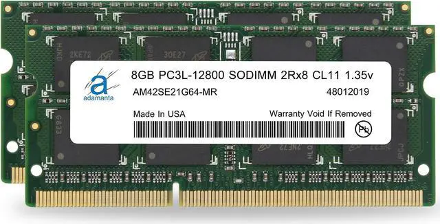 Main image of Adamanta 16GB (2x8GB) Apple Memory Upgrade DDR3L 1600MHz SODIMM Compatible for iMac (Mid 2011, Late 2012, Early/Late 2013, Late 2014, Mid 2015), MacBook Pro (Early/Late 2011, Mid 2012), Mac Mini RAM