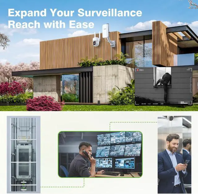 Alt view image 3 of 5 - Gigabit Wireless Bridge Support VLAN with 2 Bracket Mounts, 5KM 5.8G Point to Point Outdoor CPE, Adalov CPE362 Long Range WiFi Bridges for PtP/PtMP with High Gain Antenna, Plug and Play, 48V POE