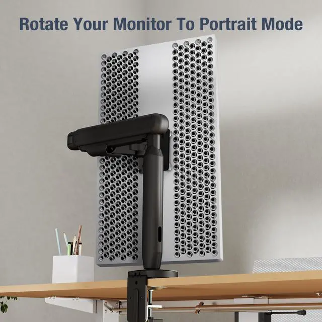 Alt view image 5 of 5 - AVLT Single 17"-40" Ultrawide Easel Monitor Arm for Screens Up to 24.3 lbs, Premium Aluminum Designer Stand, Adjustable Pneumatic Height, Full Motion Swivel Tilt Rotation, USB-C USB-A Ports, Black