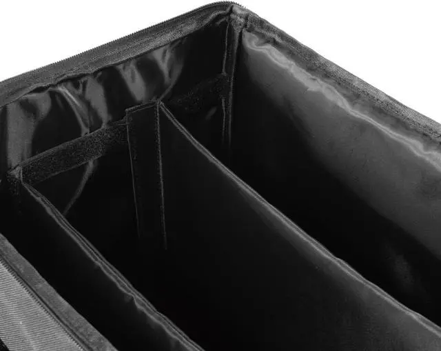 Alt view image 3 of 5 - Billotodo Vinyl Record Carrying Bag for Albums 12" or LPs - Travel Storage Holder Case with Dividers Holds up to 60 Records Collection