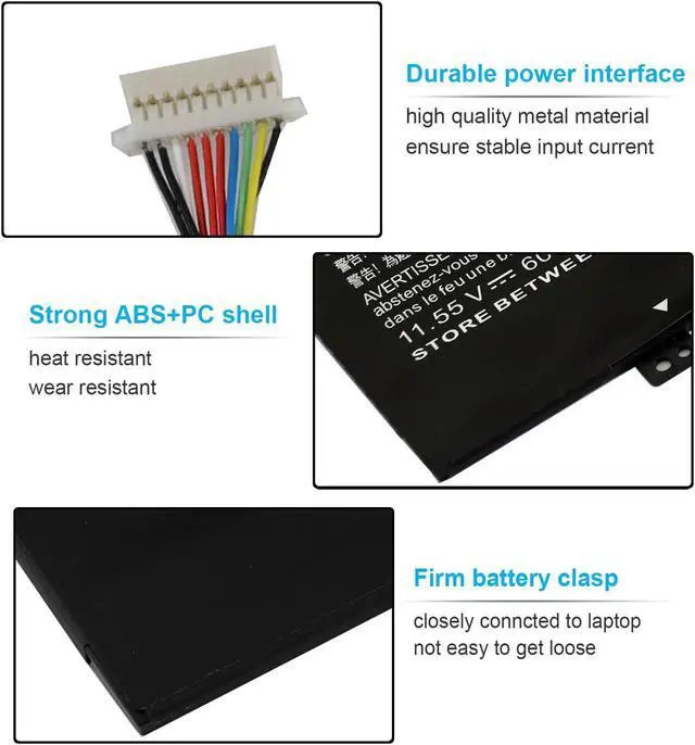 Alt view image 3 of 5 - Emanjor CP03XL Laptop Battery for HP Spectre X360 Convertible 13-ae0xx 13-ae013dx 13-ae014dx 13-ae011dx 13-ae012dx 13-ae000 13t-ae000 13-ae049ng 13-ae040ng 929072-855 929066-421 CP03060XL HSTNN-LB8E