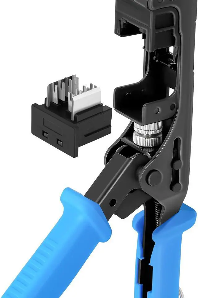 Alt view image 3 of 5 - Everest Media Solutions Bundle - 2 Items: EMS Speed Termination Tool with 20 Pack of Yellow RJ45 CAT6 Keystone Jacks + Replacement Head