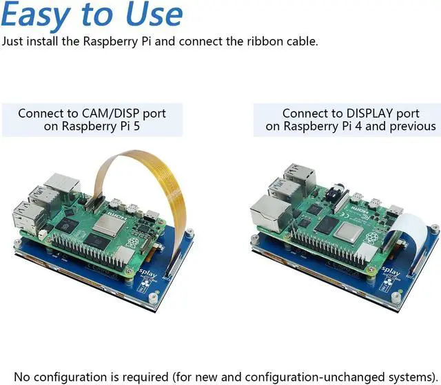 Alt view image 2 of 5 - FREENOVE 4.3 Inch Touchscreen Monitor for Raspberry Pi 5 4 B 3 B+ A+, 800x480 Pixel IPS Display, 5-Point Touch Capacitive Screen, Driver-Free MIPI DSI Port