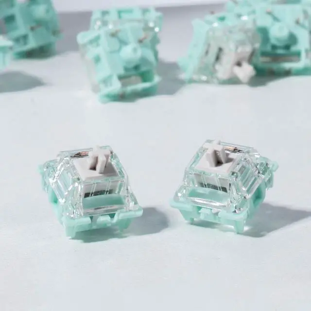 Alt view image 4 of 5 - Gateron Jade Series Pre-Lubed Linear White Keyboard Switch,3-Pin 38gf Double Spring Switch,for MX Gaming Mechanical Keyboard(Jade White,108PCS)