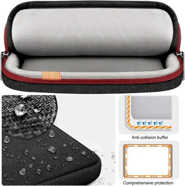 Alt view image 3 of 5 - Hseok Laptop Sleeve 15 15.6 16 inches Case Protective PC Briefcase for Commuting and Business Trip,Red