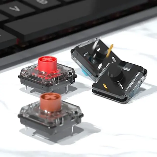 Alt view image 5 of 5 - Zjmehty Kailh Choc V2 Blue Low Profile Switches for Mechanical Keyboard,4-Pin 55gf Clicky RGB/SMD/MX Switch(108pcs,Choc V2 Blue)