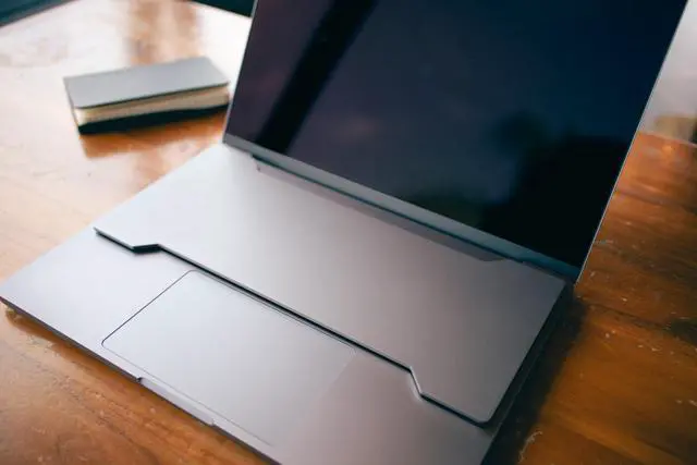 Alt view image 3 of 5 - Aluminum Keyboard Bridge for Mechanical Keyboards + Laptops : Laptop Keyboard Cover For External Keyboards: Made for Apple MacBook Pro - Digital Nomad : Travel Accessory - Keyboard Riser - Meteor Gray
