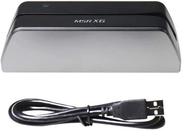 Alt view image 2 of 2 - MSR X6 Swipe Card Reader Writer 3-Track USB MSRX6 Compatible w/ MSR206 MSR605X MSR606