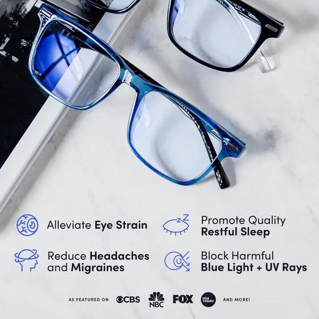 Alt view image 2 of 5 - Lumadux Blue Light Glasses - Holmes (Midnight Navy)