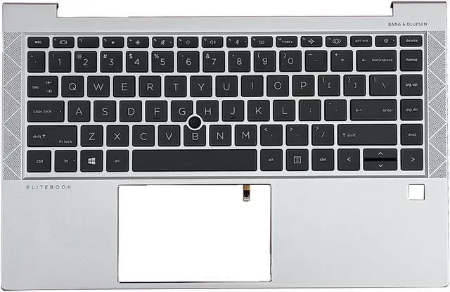 Main image of D-KXCPELE Replacement Laptop Upper Case Palmrest Backlit Keyboard Assembly Part for H P Elitebook 840 G7 840 G8 M07090-001 M36312-001 (Silver)