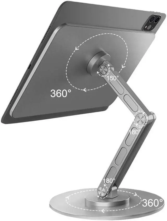 Alt view image 5 of 5 - OUDFJASPQ Magnetic Stand Only for iPad Pro 13 inch M4(2024),360degAdjustable Foldable Desk Stand for iPad,Holder Desktop Stand Tablet Mount for iPad Pro 13" M4(2024)