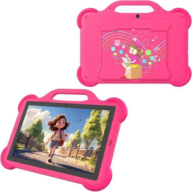Main image of PEICHENG Kids Tablet, Android 14.0 10" Tablets for Kids, Parental Control Toddler Tablet with case Included 2+8MP Dual Camera, HD Screen, Pre-Installed Kids APPs (1PCS, Pink)