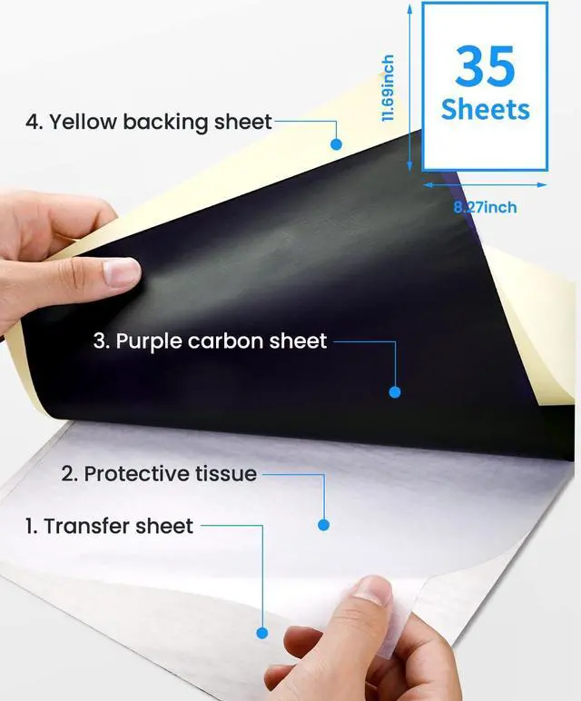 Alt view image 4 of 5 - Phomemmo Wireless Tattoo Stenicl Printer with 1 Case & 35 Sheets A4 Size Tattoo Transfer Paper