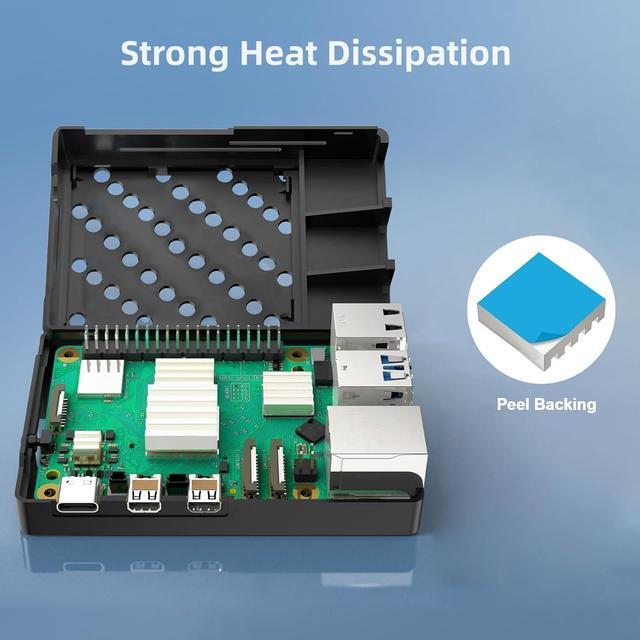 Alt view image 5 of 5 - RasTech Raspberry Pi 5 Kit 8GB RAM with Pi5 Case,Heat Sinks,Srewdriver and Raspberry Pi 5 8GB Board Included