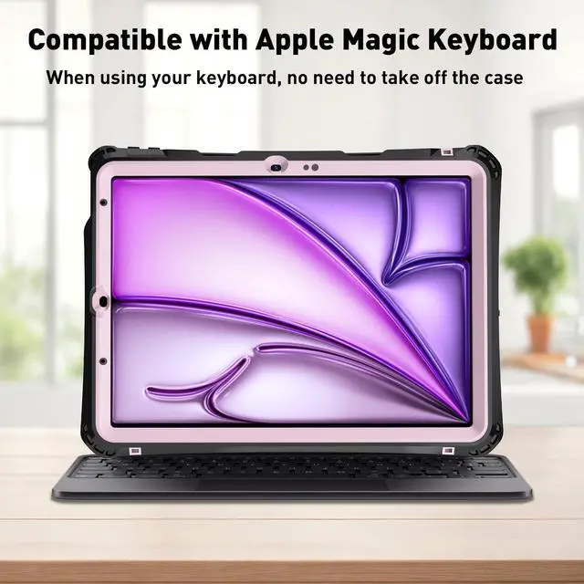 Alt view image 4 of 5 - Transy for iPad Air 11 Inch Case (M3/M2-2025/2024), Waterproof, Full Body Protection with Pencil Holder for iPad Air 5th Generation 2022/4th Generation 2020 10.9 Inch