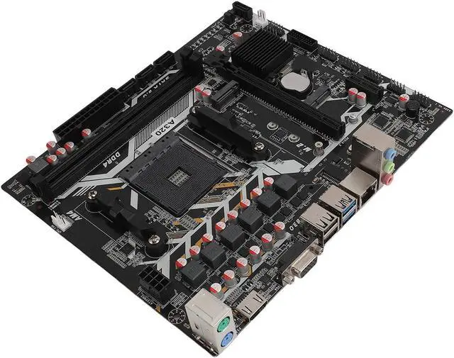 Alt view image 3 of 5 - AM4 Motherboard, PCI E 16X Gen 3.0 Slot, M.2 Port ATX, for Gaming, with USB3.0, 6 Channel Sound Card, 32GBps Data Transfer