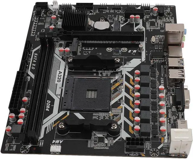 Alt view image 4 of 5 - AM4 Motherboard, PCI E 16X Gen 3.0 Slot, M.2 Port ATX, for Gaming, with USB3.0, 6 Channel Sound Card, 32GBps Data Transfer