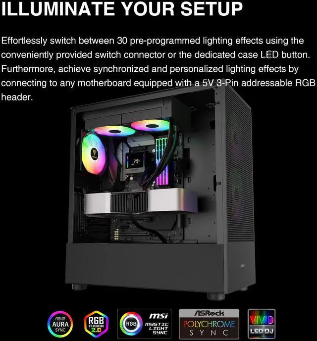 Alt view image 3 of 5 - GAMDIAS CHIONE E4 240mm AIO CPU Water Cooler, Real-time Digital Display Patented PWM Pump, Hidden Cable Design, ARGB PWM Fan w/MB Sync, Intel LGA 1700/1200, AMD AM5/AM4, Black