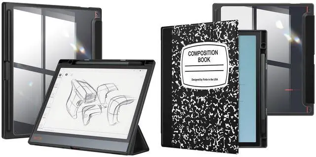 Main image of Fintie Case for 10.3" BOOX Note Air3 C/Note Air 3 B/W E Ink Tablet ePaper 2023 - Trifold Hybrid Slim Cover with Clear Transparent Back Shell + Composition Book Lightweight Book Folio Cover