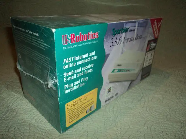 Alt view image 2 of 5 - U.S. Robotics Sportster 33.6K/14.4K External Fax/Modem