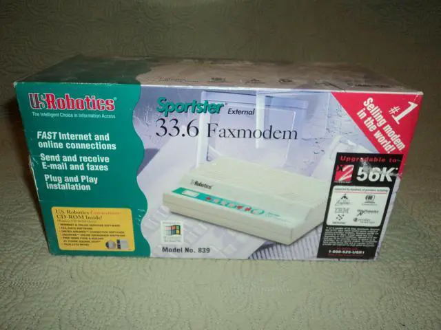 Main image of U.S. Robotics Sportster 33.6K/14.4K External Fax/Modem