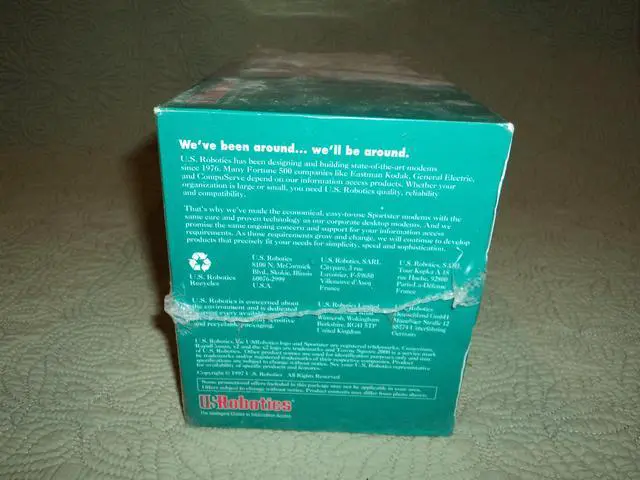 Alt view image 3 of 5 - U.S. Robotics Sportster 33.6K/14.4K External Fax/Modem