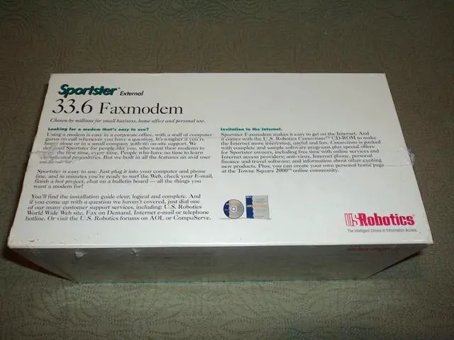 Alt view image 4 of 5 - U.S. Robotics Sportster 33.6K/14.4K External Fax/Modem