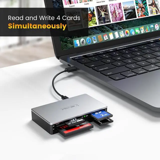 Alt view image 3 of 5 - SmartMedia Card Reader Writer All-in-1 USB Universal Multi Card Adapter Slim Hub Read Smart Media, xD, SD, SDHC, SDXC, UHS-I, MMC, MS Pro Duo, CF, MD, Camera Flash Memory Cards For Windows, Mac, Linux