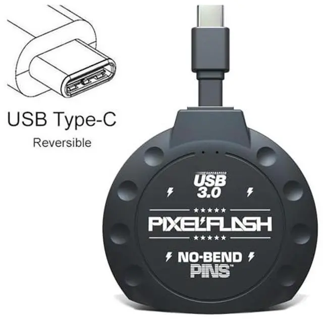 Alt view image 2 of 5 - PixelFlash CF Card Reader USB C (Black) - Compact Flash Memory Card Reader with Cabled Type-C USB 3.1, 5GB/s File Transfer, No-Bend Pins Technology, Supports UDMA-7, Anti-Slip & Anti-Scratch Exterior