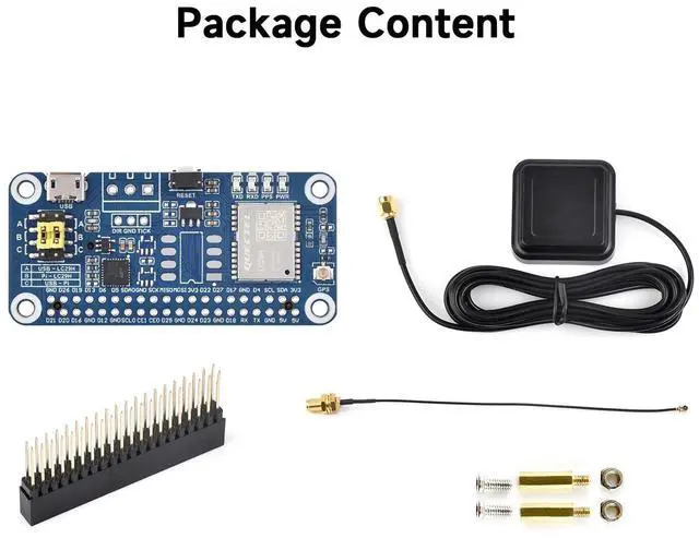 Alt view image 2 of 5 - Waveshare LC29H Series Dual-Band GPS Module for Raspberry Pi, Dual-Band L1+L5 Positioning Technology, Supports Positioning Augmentation System and Easy Technology