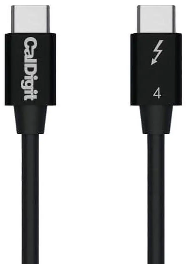 Alt view image 2 of 5 - CalDigit Thunderbolt 4 Cable - 40Gbps 100W Power Delivery, Compatible with Thunderbolt 3 & USB Type C, MacBook Pro, iMac, iPhone 15 Max, Black (0.8 Meter 2.62 Feet, Thunderbolt 4 / USB 4 Cable)