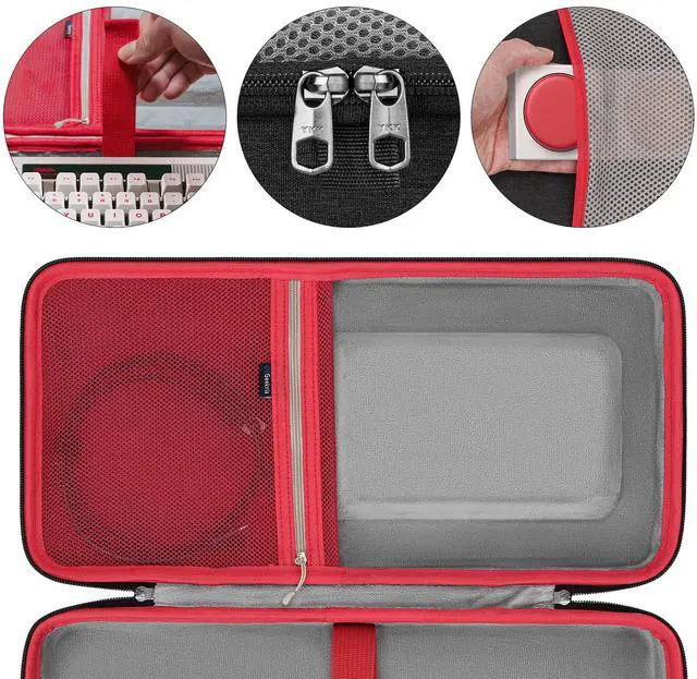 Alt view image 2 of 5 - Geekria Tenkeyless TKL Keyboard Case, Hard Shell Travel Carrying Bag, Mechanical Gaming Keyboard Case, Compatible with 8Bitdo Retro Mechanical Keyboard Dual Super Programmable Keys (Dark Gray)