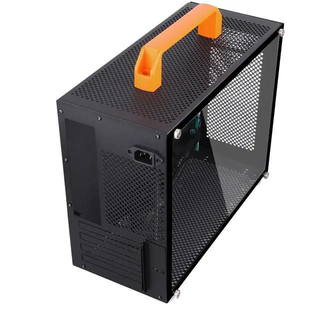 Alt view image 3 of 5 - mATX Case (Micro ATX,Mini ITX) Mini Tower Gaming PC Case with Handle, SFF Small Computer Chassis 1.2mm Thickness Steels Material Fits MicroATX(9.6'' x 9.6'') and Mini ITX(6.7'' x 6.7'') Motherboards