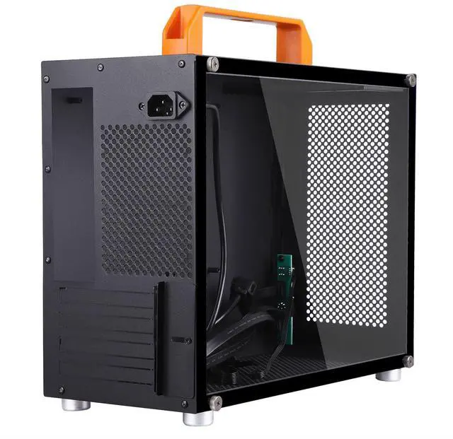 Alt view image 2 of 5 - mATX Case (Micro ATX,Mini ITX) Mini Tower Gaming PC Case with Handle, SFF Small Computer Chassis 1.2mm Thickness Steels Material Fits MicroATX(9.6'' x 9.6'') and Mini ITX(6.7'' x 6.7'') Motherboards