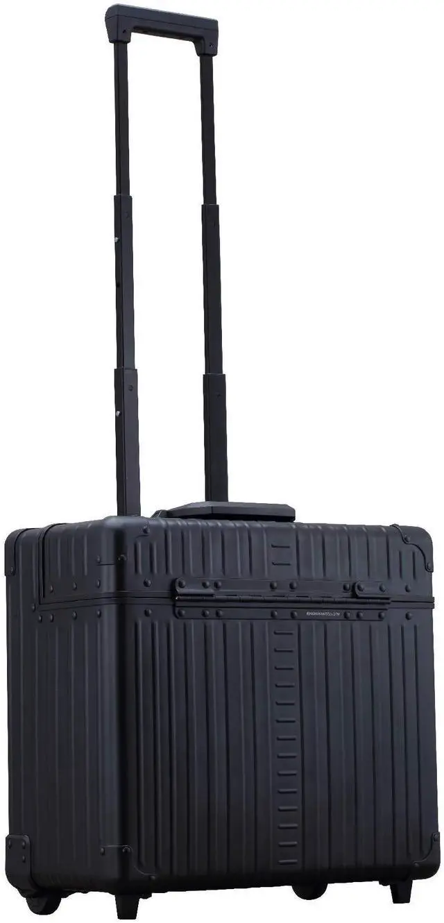 Main image of Aleon 17" Two Wheels Pilot Business Laptop Travel Case, Catalog Case with Laptop Sleeve, Rolling Briefcase for Men and Women (Black)