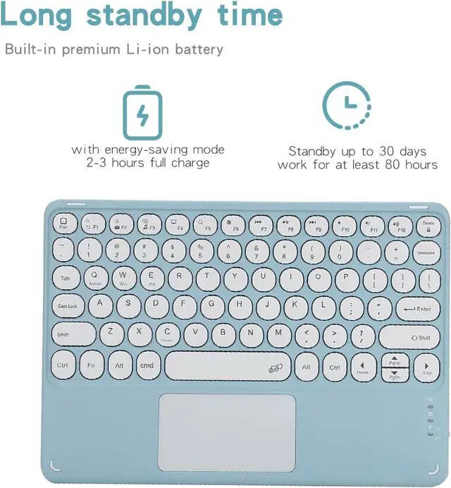 Alt view image 5 of 5 - Aidashine Keyboard Case for Samsung Galaxy Tab S9 Ultra 14.6 inch- Multi-Touch Trackpad, Detachable Wireless Keyboard Folio Tablet Case,Purple