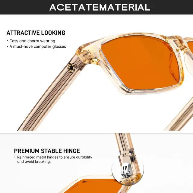 Alt view image 3 of 5 - ANYLUV Blue Light Glasses for Men & Women, Lightweight Stylish Blue Light Blocking Glasses, Eye Strain Relief Eye Protection