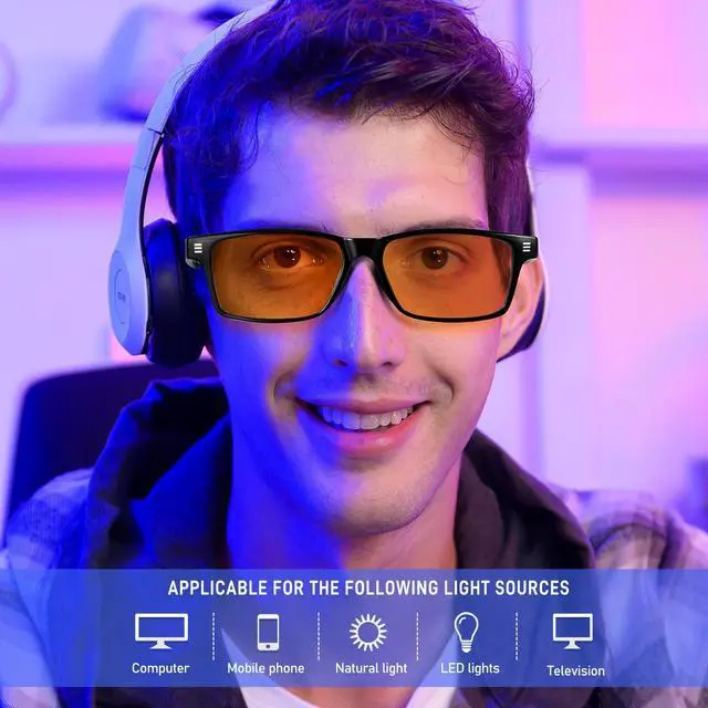 Alt view image 2 of 5 - ANYLUV Blue Light Glasses for Men & Women, Lightweight Stylish Blue Light Blocking Glasses, Eye Strain Relief Eye Protection