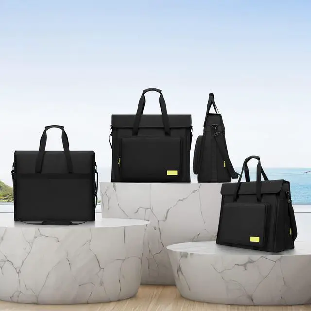 Alt view image 2 of 5 - btselss Carrying Case for iMac 21.5"/24" Desktop Computer Nylon, Travel Storage Bag for All in One Computer 21.5/24 Inch and Other Accessories, Black