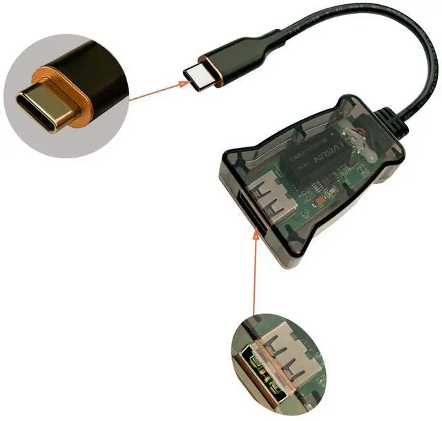 Alt view image 2 of 5 - DSD TECH SH-G01C USB-C 480M High Speed Isolator(0.5FT)