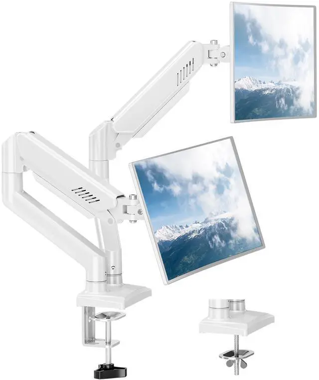 Main image of Dual Monitor Mount Fits 13 to 32 Inch Computer Screen, Dual Monitor Arm Hold up to 19.8lbs Each, Full Motion Monitor Desk Mounts for 2 Monitors, Gas Spring Monitor Stand, VESA Mount, Freelift