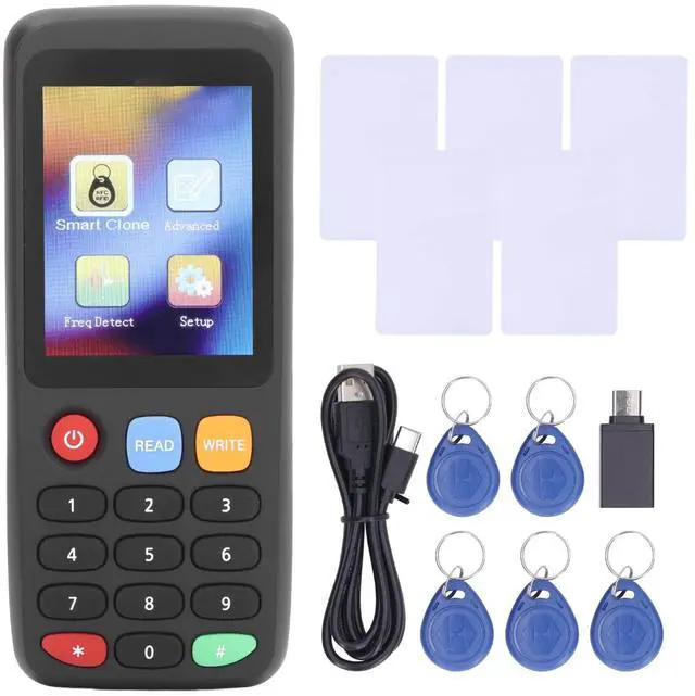 Main image of NFC RFID Card Copier Reader Writer, RFID Reader Writer Duplicator Smart Card Programmer, ID IC Elevator Card Reader Duplicator for Access Control System, Built in Battery (5