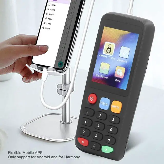 Alt view image 3 of 5 - NFC RFID Card Copier Reader Writer, RFID Reader Writer Duplicator Smart Card Programmer, ID IC Elevator Card Reader Duplicator for Access Control System, Built in Battery (5