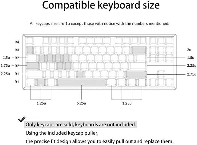 Alt view image 5 of 5 - Gatokit LOL Champion Skill & Summoner Spell Keycaps Set, League of Legends Custom Keycaps, OEM Profile 21keys for Mechanical Keyboards (Jinx)