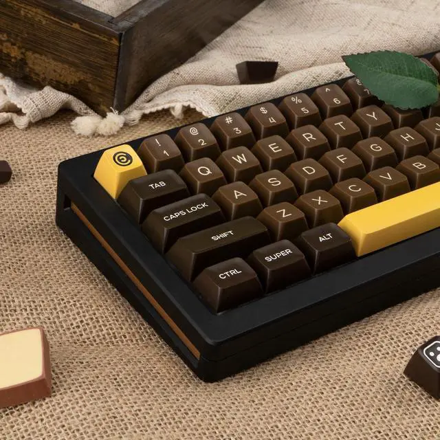 Alt view image 3 of 5 - GEKUCAP Retro PBT Keycaps 160 Keys Dye Sub SA Profile Chocolate Theme Custom Keycaps Set Fit for 61/64/87/104/108 Mechanical Keyboards Cherry Mx Gateron Switches