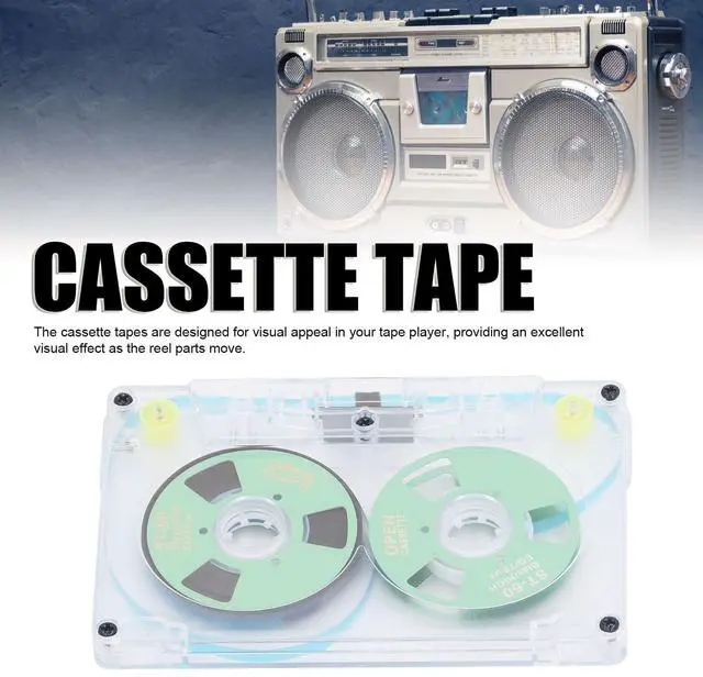 Alt view image 2 of 5 - Blank Cassette Tapes Audio Cassettes, Clear Audio Cassette Tapes for Recording, Low Noise High Output 46 Minute (Green)