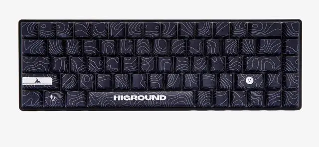 Main image of Higround Basecamp 65% Mechanical USB Wired Gaming Keyboards, Programable RGB, Transparent/Translucent, Hot-Swappable, Deep Thock Creamy Sounding PC Keyboard (BLACKICE - White Flame Switch)
