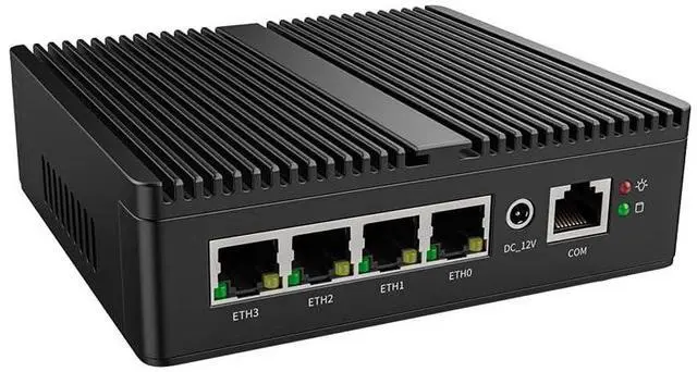 Main image of HKUXZR Micro Firewall Appliance, 4 Inter i226-V 2.5Gbe LAN Ports, Fanless Mini PC Celeron N100 Quad Core, Support AES-NI Barebone Router PC VPN (NO RAM NO SSD)